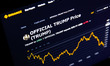 TrumpCoin cryptocurrency price on Binance website is displayed for illustration photo. Kra...