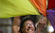 Thousands of people gather in Buenos Aires, Argentina, for the Federal Pride March--anti-f...