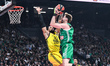 Juancho Hernangomez of Panathinaikos AKTOR Athens competes with Khem Birch of Fenerbahce B...
