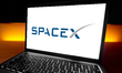The Space Exploration Technologies Corporation logo, the American space technology company...