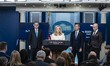 On February 20, 2025, in Washington, D.C., USA, the White House Press Briefing is conducte...