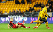 Andreas Pereira of Fulham is on the ground as Fulham attacks during the Premier League mat...