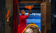 A Shiva Ling is in Doleswor Temple in Bhaktapur, Nepal, on February 26, 2025. 