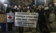 The placard reads ''Tempi's children are our children too'' in Limassol, Cyprus, on Februa...