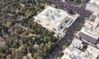 An aerial panoramic view from a drone shows hundreds of thousands of people demonstrating...