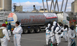 A demonstration takes place at the Cargill plant in Ghent, Belgium, on March 1, 2025. The...
