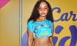 Singer Leigh Anne Pinnock participates in the carnival in Belo, Sao Paulo, Brazil, at the...
