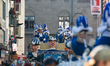 A general view of the traditional Rose Monday carnival parade shows thousands of carnival...