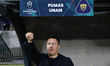 Efrain Juarez, technical director of Pumas de la UNAM, is seen before the first leg match...