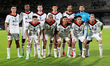 Players of the Liga Deportiva Alajuelense team pose before the first leg match of the 2025...