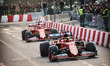 Lewis Hamilton and Charles Leclerc drive Ferrari single-seaters F1 cars during the Scuderi...