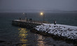 Pier am Folkeparken in Tromso, Norway on January 11, 2025.  