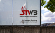 The operator sign of Stadtwerke Bamberg is on the municipal gas tanks at Margaretendamm in...