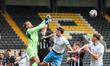 Goalkeeper Sam Slocombe of Notts County punches the ball away during the Sky Bet League 2...