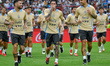 In Buenos Aires, Argentina, on March 22, 2025, Rodrigo De Paul, Nicolas Otamendi, and Lean...