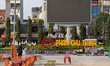 The setup of the Phan Chu Trinh walking street area in Thanh Hoa, Vietnam, on March 23, 20...
