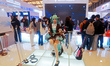 Cosplay models of electronic instrument manufacturer ENYA MUSIC appear at 2025AWE in Shang...