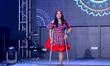 A model with different abilities walks on the ramp of ''Nepal Amputee Runway 2025'' in Kat...