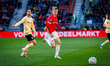 AZ Alkmaar midfielder Peer Koopmeiners plays during the match between AZ and Feyenoord at...