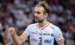 Jakub Popiwczak plays during the game between Aluron CMC Warta Zawiercie and JSW Jastrzebs...