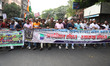 Supporters of the ISF (The Indian Secular Front) party take part in a protest rally agains...