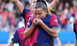 Claudia Pina celebrates during the match between FC Barcelona Femeni and Chelsea FC Women,...