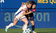 Aitana Bonmati and Erin Cuthbert play during the match between FC Barcelona Femeni and Che...