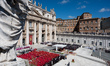 A general view of St. Peter's Square during the funeral of Pope Francis in Vatican City, V...