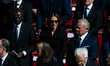 Jordan's King Abdullah II and Queen Rania arrive ahead of the late Pope Francis' funeral c...