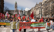 A march takes place in Porto, Portugal, on May 1, 2025, to mark International Worker's Day...