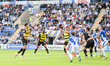 Issac Fletcher (26 Barrow) heads towards the goal during the Sky Bet League 2 match betwee...
