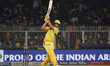 Shivam Dube of Chennai Super Kings plays a shot during the Indian Premier League cricket m...