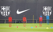 FC Barcelona trains at the Joan Gamper Sports City before the LaLiga match against Real Be...