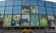 A yellow taxi passes next to the Eden Garden stadium in Kolkata, India, on May 11, 2025. 