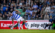 De Graafschap forward Ralf Seuntjens and FC Dordrecht player Yannis M'Bemba play during th...