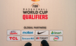 Qatari volunteers welcome guests during the FIBA Basketball World Cup 2027 Qualifiers offi...