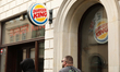 The Burger King logo is seen on the street in Krakow, Poland, on May 13, 2025. 