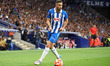Edu Exposito plays during the match between RCD Espanyol and FC Barcelona, corresponding t...