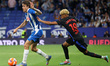 Carlos Romero and Lamine Yamal play during the match between RCD Espanyol and FC Barcelona...
