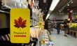 A ''Prepared in Canada'' label is seen on shelves at a grocery store in Toronto, Canada, o...