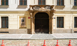 The entrance of Palais Thun serves as the seat of the Chamber of Deputies of the Parliamen...