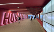 People walk through the pedestrian underpass leading to the Zizkov district, part of the e...