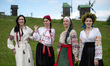 Women wear vyshyvankas (Ukrainian embroidered shirts) featuring ornaments of the Kherson,...