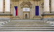 The Senate of the Parliament of the Czech Republic is seen from the garden of the Wallenst...