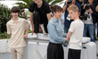 In Cannes, France, on May 16, 2025, Solan Machado-Graner, Come Peronnet, Mathilde Riu, and...