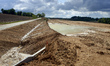 The A69 construction site near Verfeil, Haute-Garonne, where the 'Verger' stand stands bef...