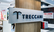 The stand of Treccani Encyclopedia is seen at the Salone del Libro (Book Fair) 2025 in Tur...