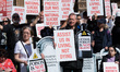 LONDON, UNITED KINGDOM - MAY 16, 2025: Christian campaigners and their supporters gather o...