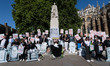 LONDON, UNITED KINGDOM - MAY 16, 2025: Christian campaigners and their supporters gather o...
