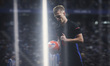 Dani Olmo of FC Barcelona controls the ball during the La Liga EA Sports 2024/25 match bet...